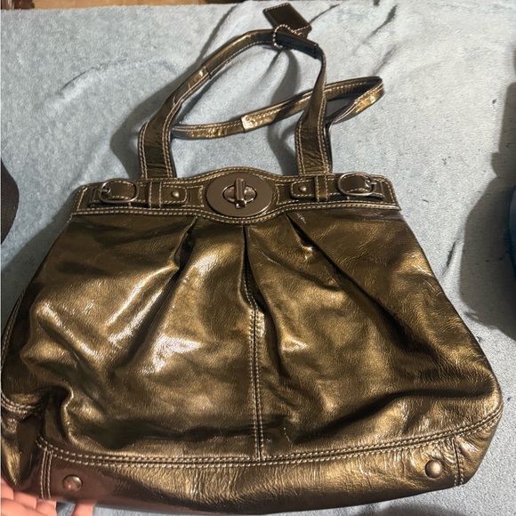 Coach Metallic Bronze Shoulder Bag - Picture 1 of 3